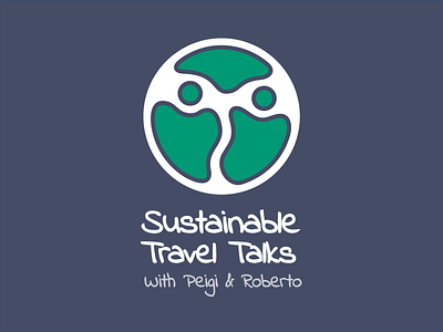 Logo - Sustainable Travel Talks abstract abstract logo art branding design flat logo logo design minimal podcast sustainability sustainable travel typography vector web