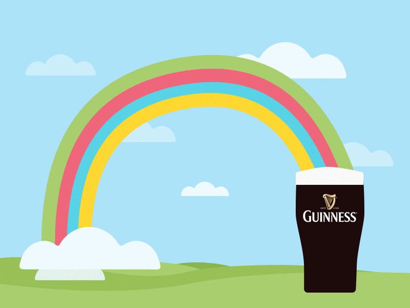 Paddys day gif 2019 animation branding cartoon christmas christmas gif design gif guinness icon illustration ireland logo paddys day rainbow sketch st patricks day typography ui ux