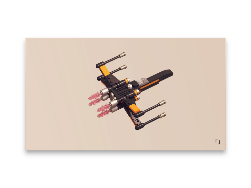 Poe's X-Wing 3d lego