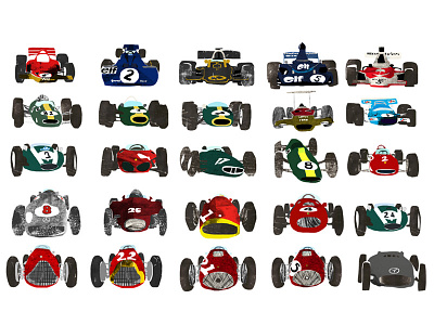 formula 1 print so far 1 cars champions collage design digital formula illustration