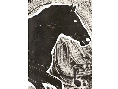 Horse collage design digital horse silhouette texture