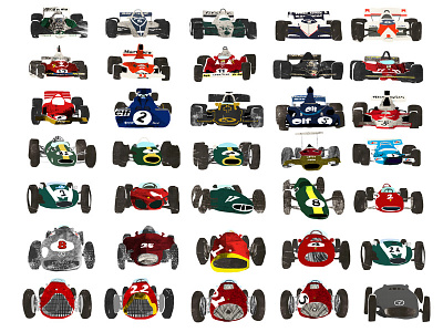 half way through 1980s F1 rough 1 cars collage design digital formula illustration texture