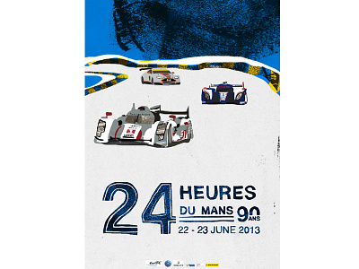 24 Heures Du Mans cars collage design digital endurance illustration racing