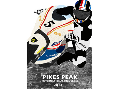 King of the peak poster bike collage digital illustration poster