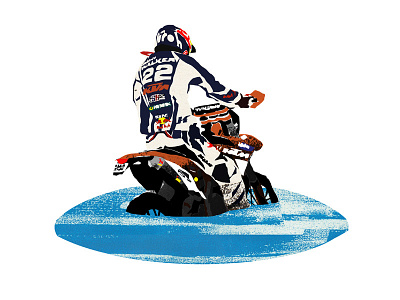 Jonny Walker cars collage design dirt bike enduro illustration texture