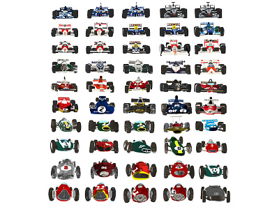 F1 Champs collage collection design digital f1 illustration poster sequence