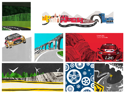 Gravel2014 Preview automotive book collage illustration wrc