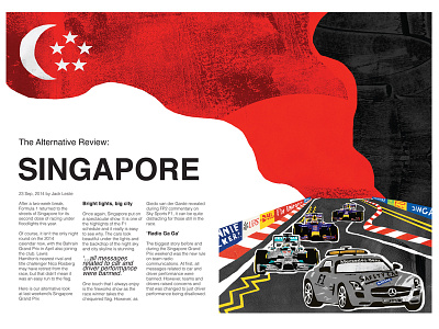 Formula 1 Personal Editorial Project 1 automotive collage formula illustration
