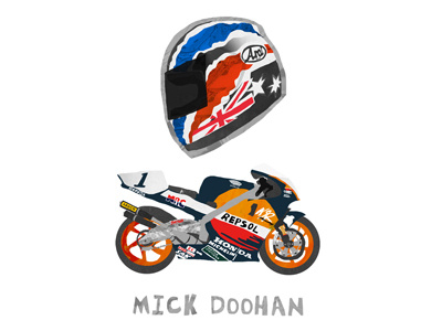 Mick Doohan MotoGP Legend collage digital motogp series