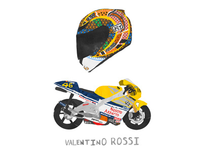 Rossi collage digital motogp series
