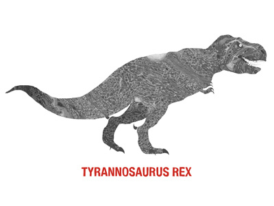 Tyrannosaurus Rex Digital Collage