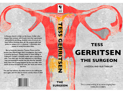 Tess Gerritsen - the Surgeon book cover illustration mono printing