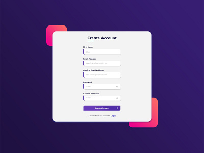Create Account Concept clean concept create account design digital login minimal ui ux web website website design