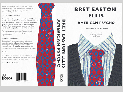 American Psycho book cover illustration mono printing