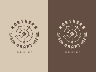 Brewery Logo ale beer brewery craft graft hops north northern rose yorkshire