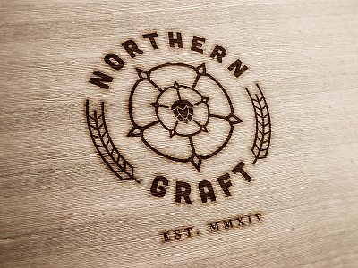 Burned Brewery Logo ale beer brewery craft graft hops north northern rose yorkshire