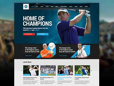 Sports Management Website cricket golf sport website
