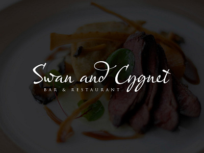 Swan And Cygnet branding fine dining gastro pub restaurant script type