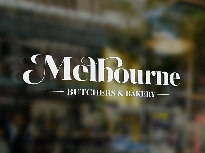 Butchers & Bakery Logo bakery branding butchers deli logo type window