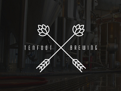 Tenfoot Version 2 arrow beer brewing hop logo malt mark