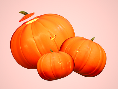 Pumpkins! 3d cartoon character cinema4d halloween motion animation motion graphics pumpkin redshift render