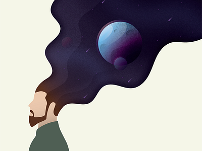 Universe... adobe beard cardiff galaxy gradients illustrator planet seb south wales space stars universe wales