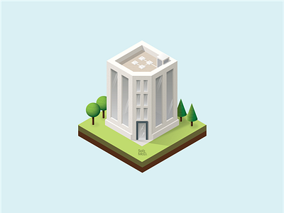 Isometric Building Illustration. building cardiff city illustrator isometric isometricdesign office south wales wales work