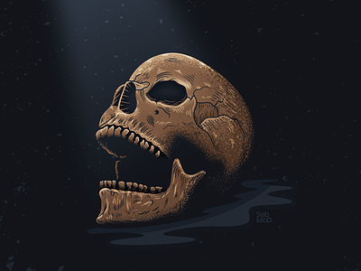 Skull illustration. bone cardiff dead death illustration illustrator sebmcd skull skulls south wales wales