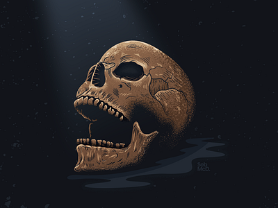 Skull illustration.