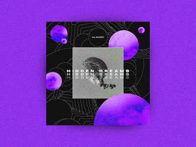 Hidden Dreams | Ulawen | Album Art album art album artwork album cover art concept cover cover art design dreams graphic illustration logo modern music purple typography