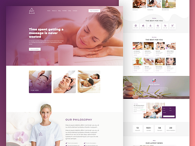 Dribbble agency banking beautiful beauty clean design graphic design massage spa ui vector web template website