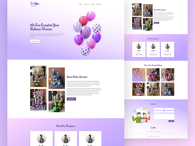 Balloon Scientist Portfolio web template agency balloons figma illustration illustrations ux uxui web template xd