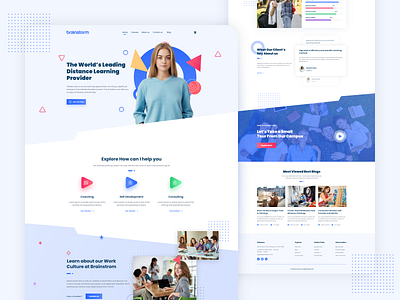 Brainstorm Distance Learning website template
