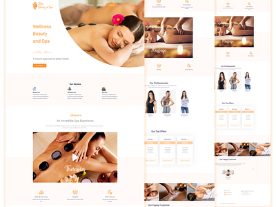 Beauty and Spa beauty e commerce massage website