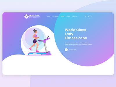 Gym UI Landing Page gradient landing page