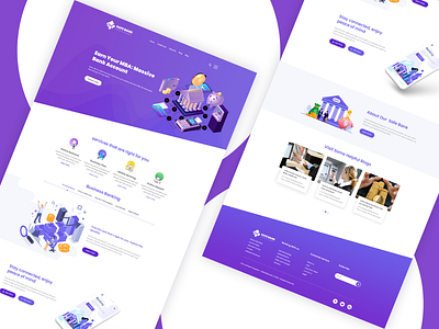 Safe Bank | Bank informative web template bank banking psd ui ux