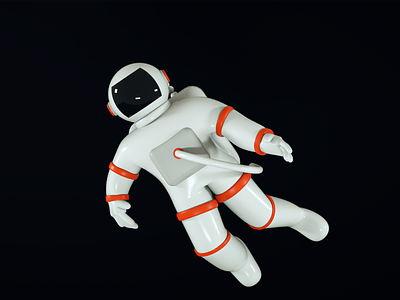 3D Astronaut 3d 3d designer 3dcharacter astronaut branding character cinema 4d color design earth flat graphic design illustration man moon orange sky space ui white