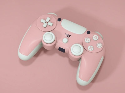 3D Game Controller 3d 3d design 3d designer art boy branding cinema 4d computer controller design football funny game graphic design illustration pink scene ui