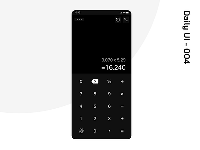 Dayli UI 004 app calculator dailyui dailyui4 design ui