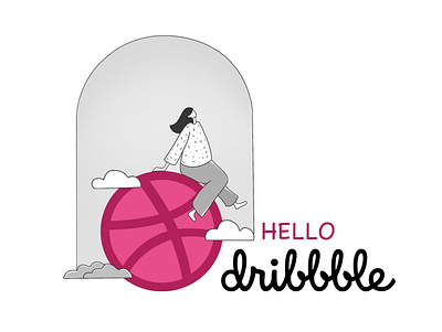 Hello Dribble! design illustration ui