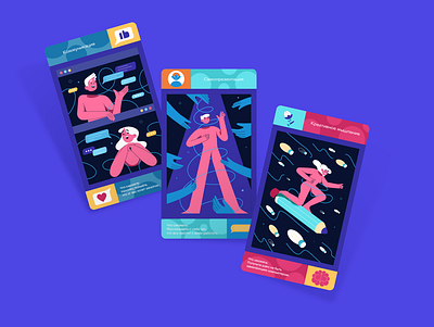 Tarot cards branding crew design face flat graphic design illustration painting patterndesign