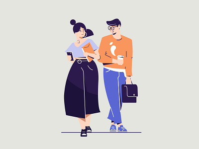 Illustartion for a dating app app flat illustration minimal vector web website