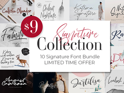 Signature Collection Font Bundle by Agni Ardi Rein on Dribbble