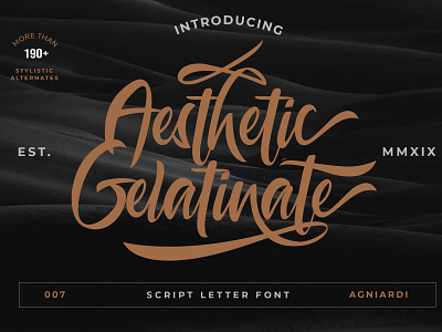 Aesthetic Gelatinante Font badge branding design illustration logo minimal typography