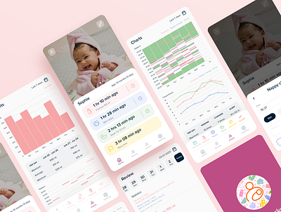 Baby Tracker app redesign app app design redesign concept ui ux