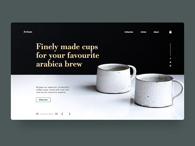 Artisan Landing Page Concept concept landing page ui ux webdesign