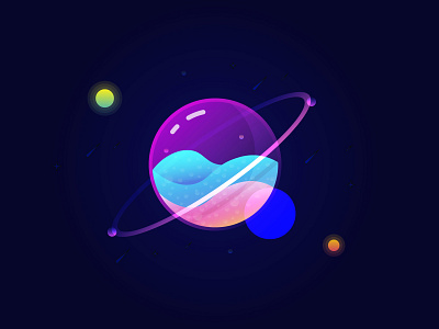 Glass Planet adobe design glass illustrator planet