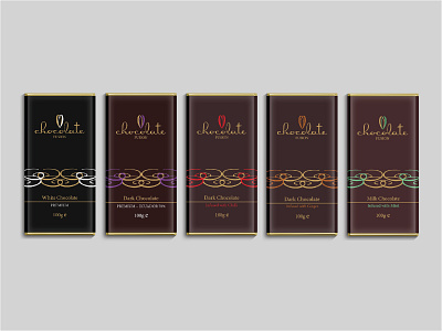 Luxury Chocolate Packaging Design: Chocolate Fusion brand identity branding chocolate chocolate bar chocolate packaging confectionery digital design foiling food packaging goldfoil logo logodesign luxury brand packaging packaging design print design