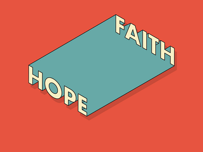 Hope & Faith reversibel typography retro typography vintage