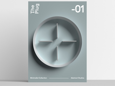 The Plug - Minimalist Collection 3d 3d art 3d poster cg cg art clean graphic design minimal minimalism minimalist minimalistic poster design render rendering